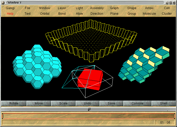 Image showing transparent layers with different cells and lights