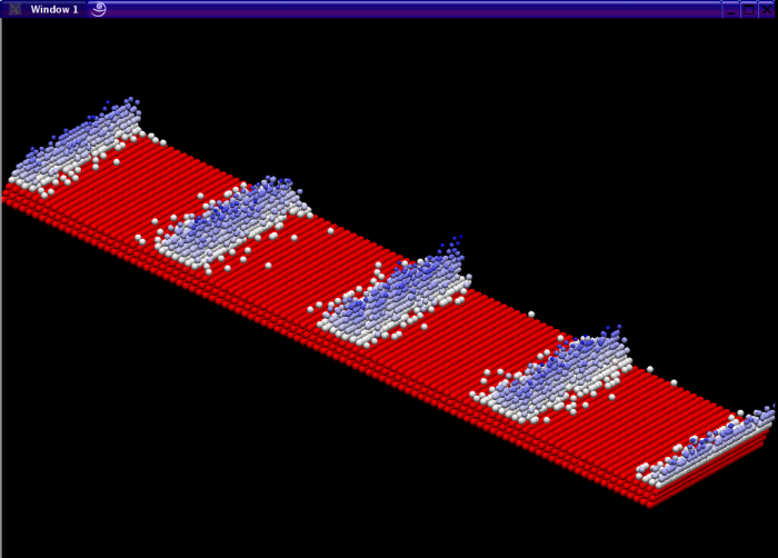 Image showing atomic deposition by Monte Carlo simulation