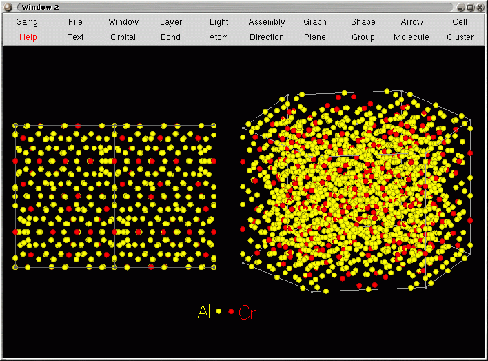 Image showing atomic structure of Al4Cr intermetallic compound