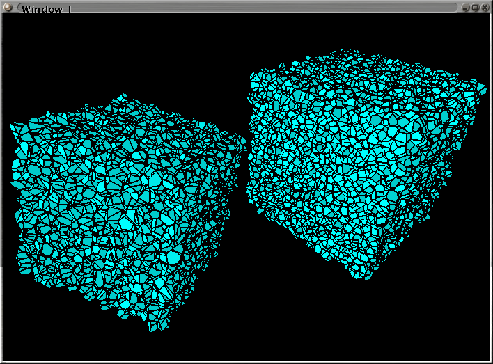Image showing Voronoi tesselation of 10.000 random and hard sphere atoms