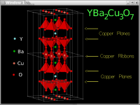 Image showing YBa2Cu3O7 superconductor with 2D and 3D polytopes